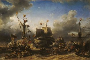 Embarquement de Ruyter et de Witt au Texel, 1667 ; © Patrick Dantec