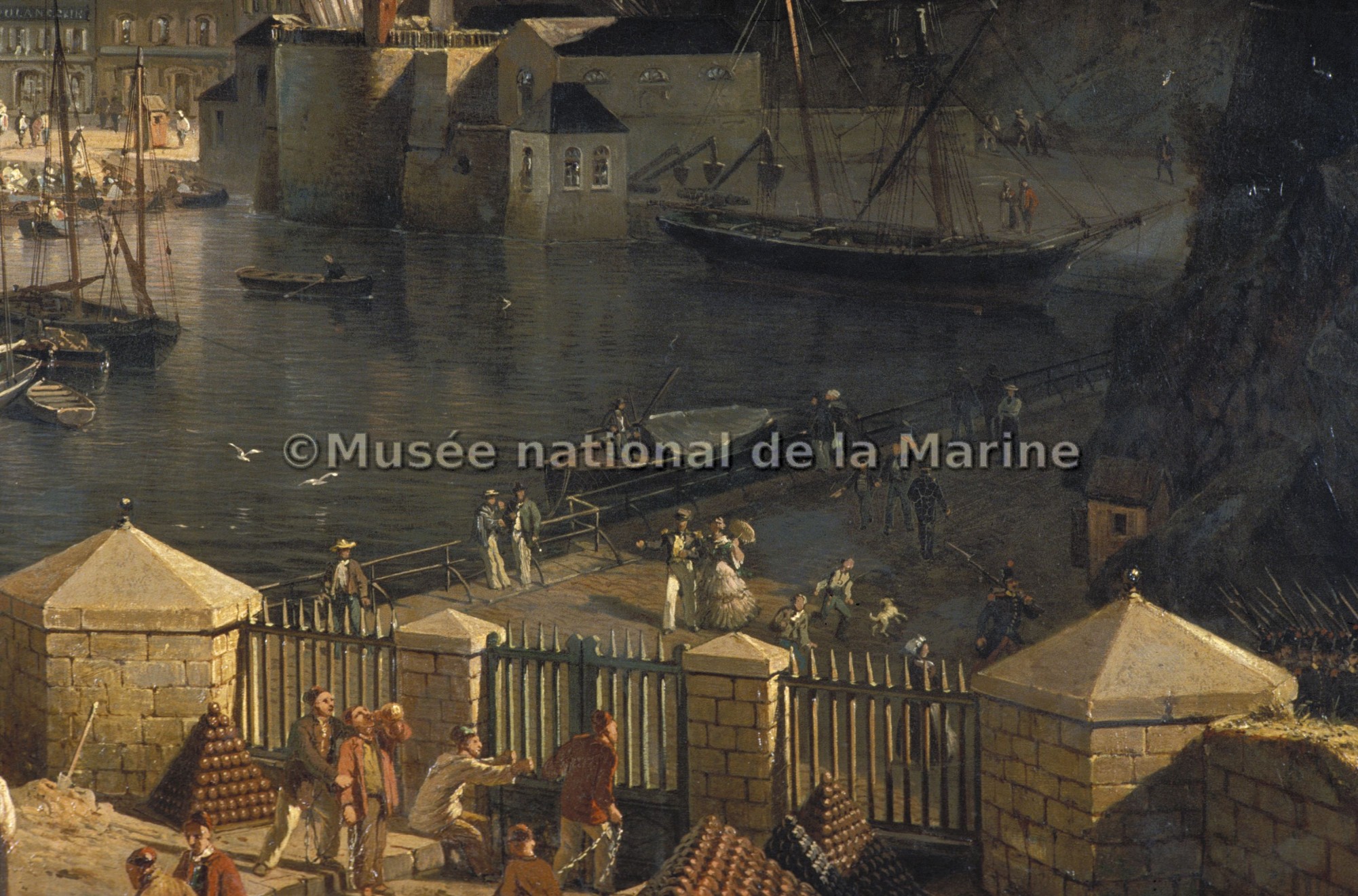 Le Port de Brest (avant restauration, détail)