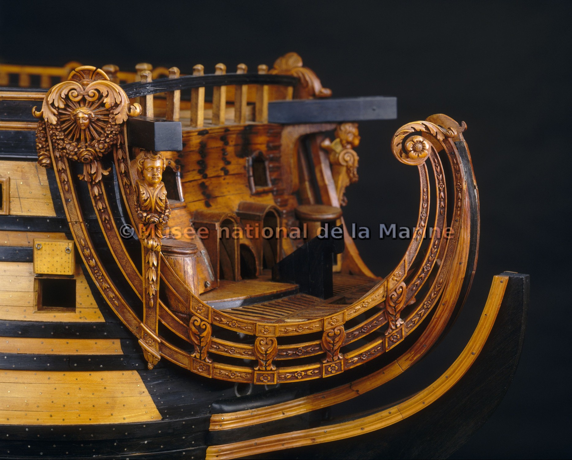 Soleil Royal, vaisseau de 100 canons, 1689 ou 1692, détail de la proue