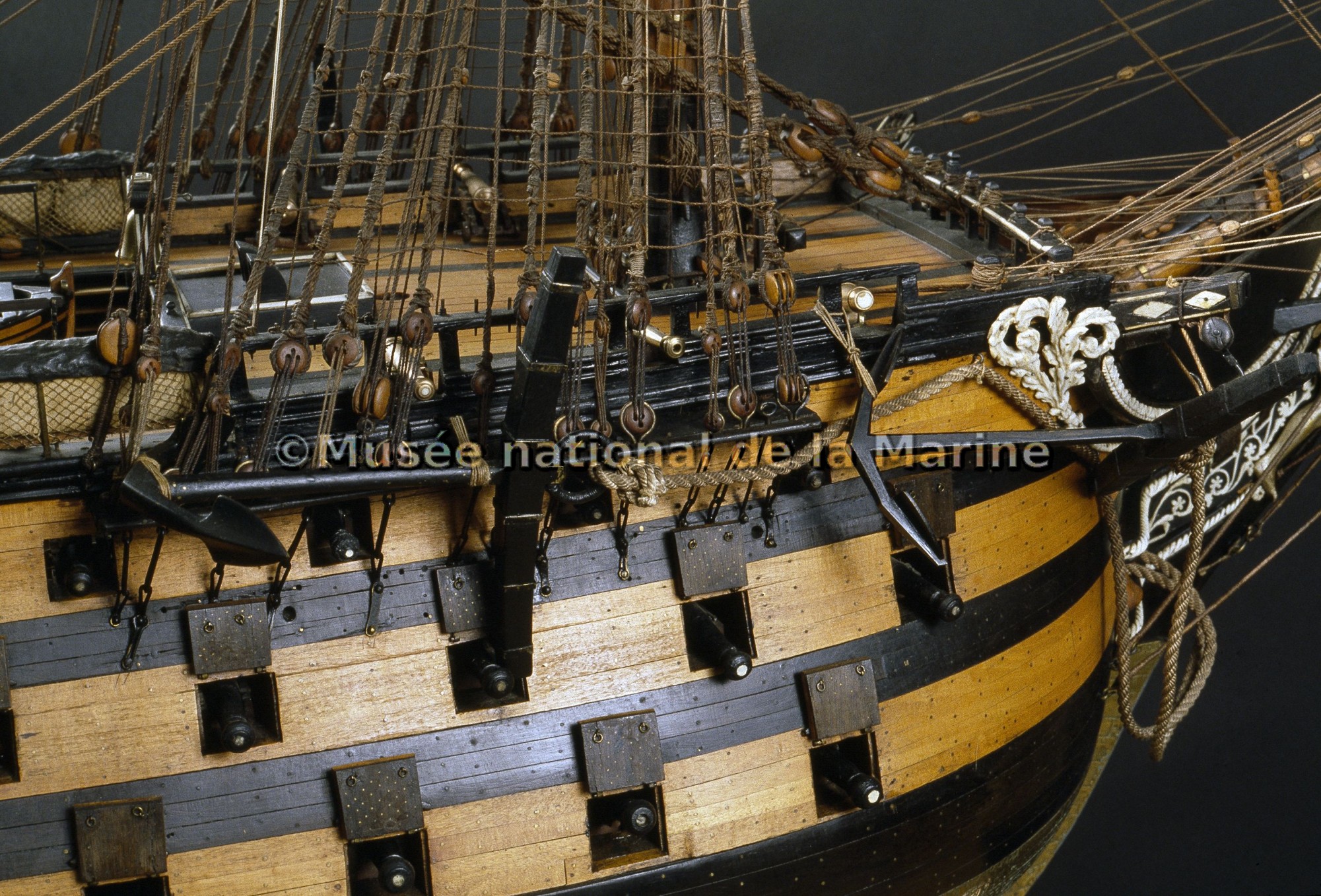Océan, vaisseau de 118 canons, 1790, vue de détails