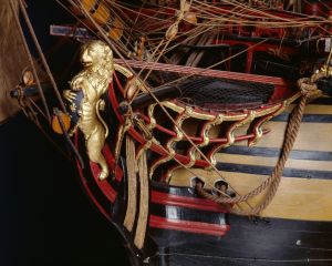 Sans Pareil, vaisseau de 108 canons, 18e siècle, figure de proue ; © Patrick Dantec