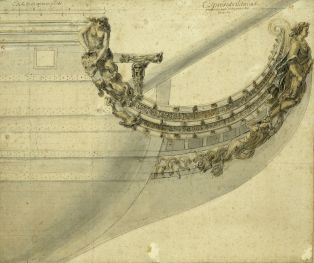 Ornements de proue du Victorieux, 1691 ; © Patrick Dantec