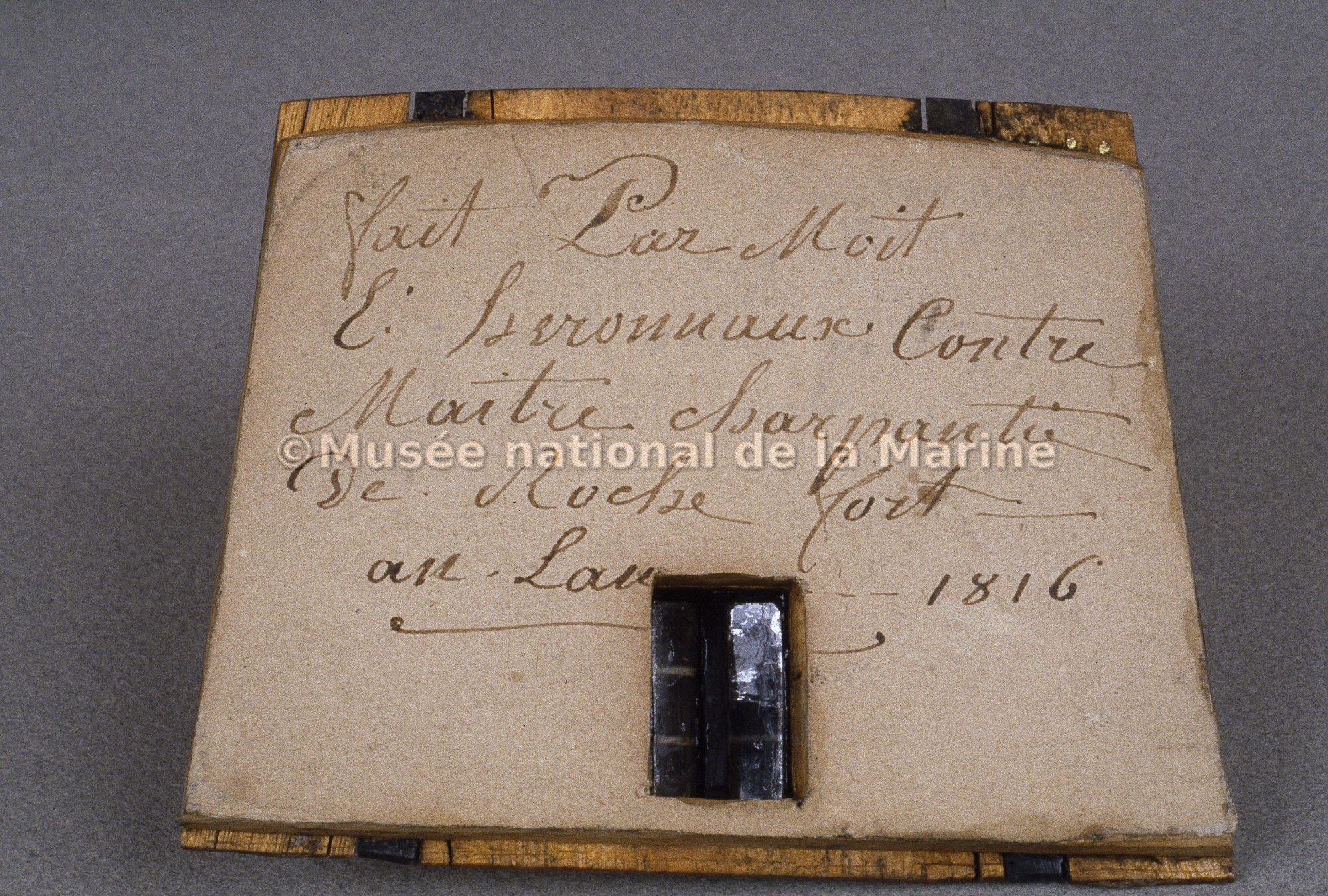Normande, flûte, 1812, vue de détails