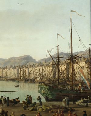 Le Port vieux de Toulon. La vue est prise du côté des Magasins aux vivres (détail : l'Hirondelle) ; © Arnaud Fux