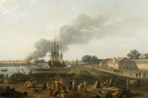 Vue du Port de Rochefort, prise du Magasin des Colonies (détail) ; © Arnaud Fux