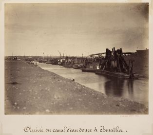 Arrivée du canal d'eau douce à Ismaïlia ; © Musée national de la Marine ; © Patrick Dantec