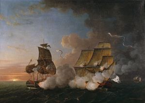 Combat de la Junon contre le Fox, 1778 ; © Patrick Dantec