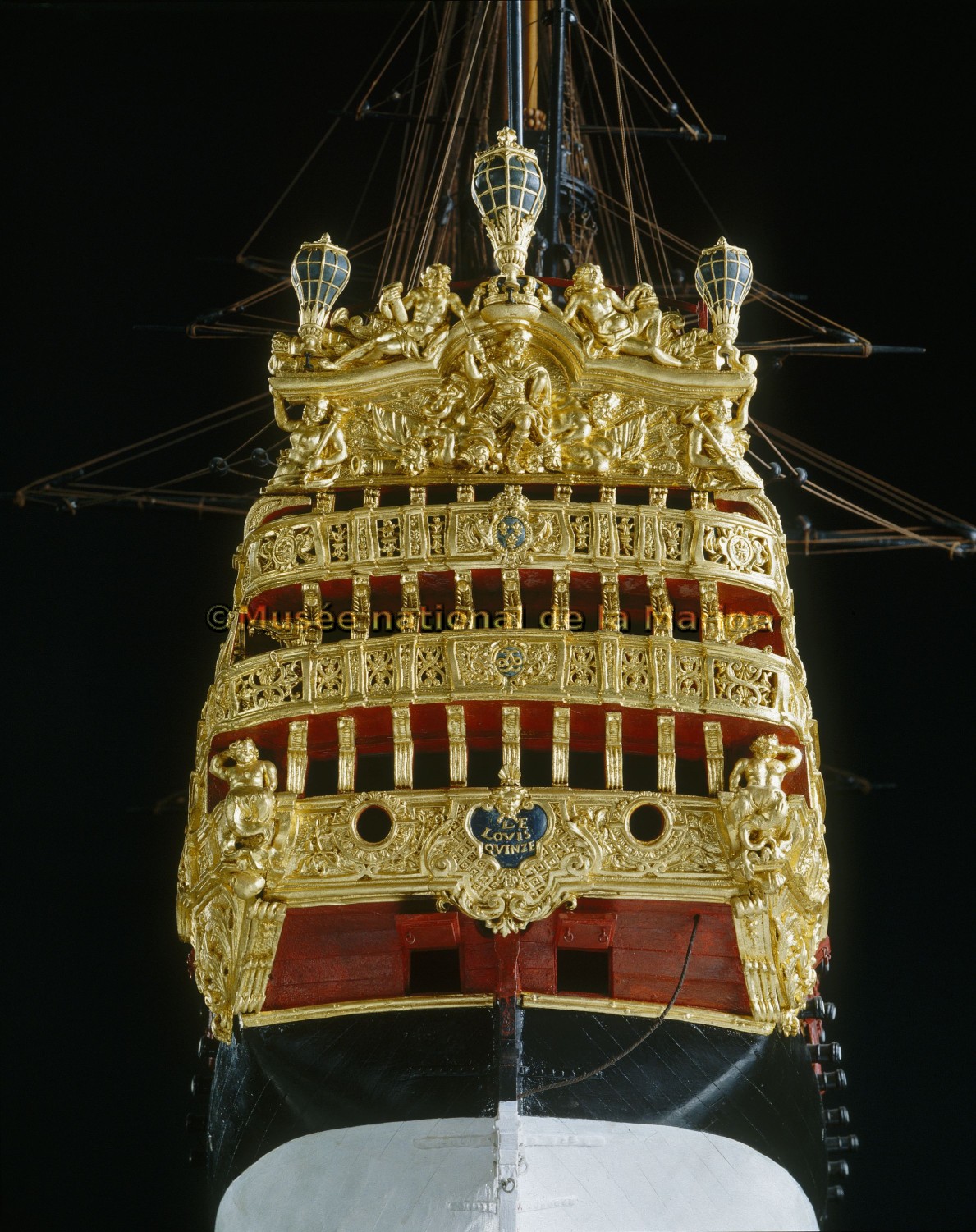 Louis XV, vaisseau de 110 canons, 1720-1725, poupe