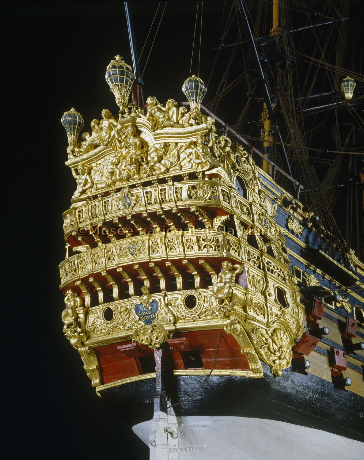 Louis XV, vaisseau de 110 canons, 1720-1725, poupe