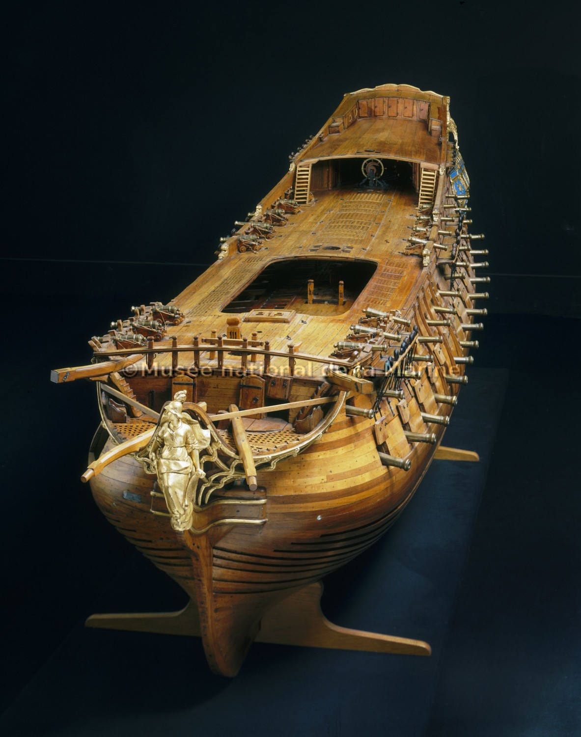 Coque de Pic, vaisseau de 74 canons (modèle), vue plongeante