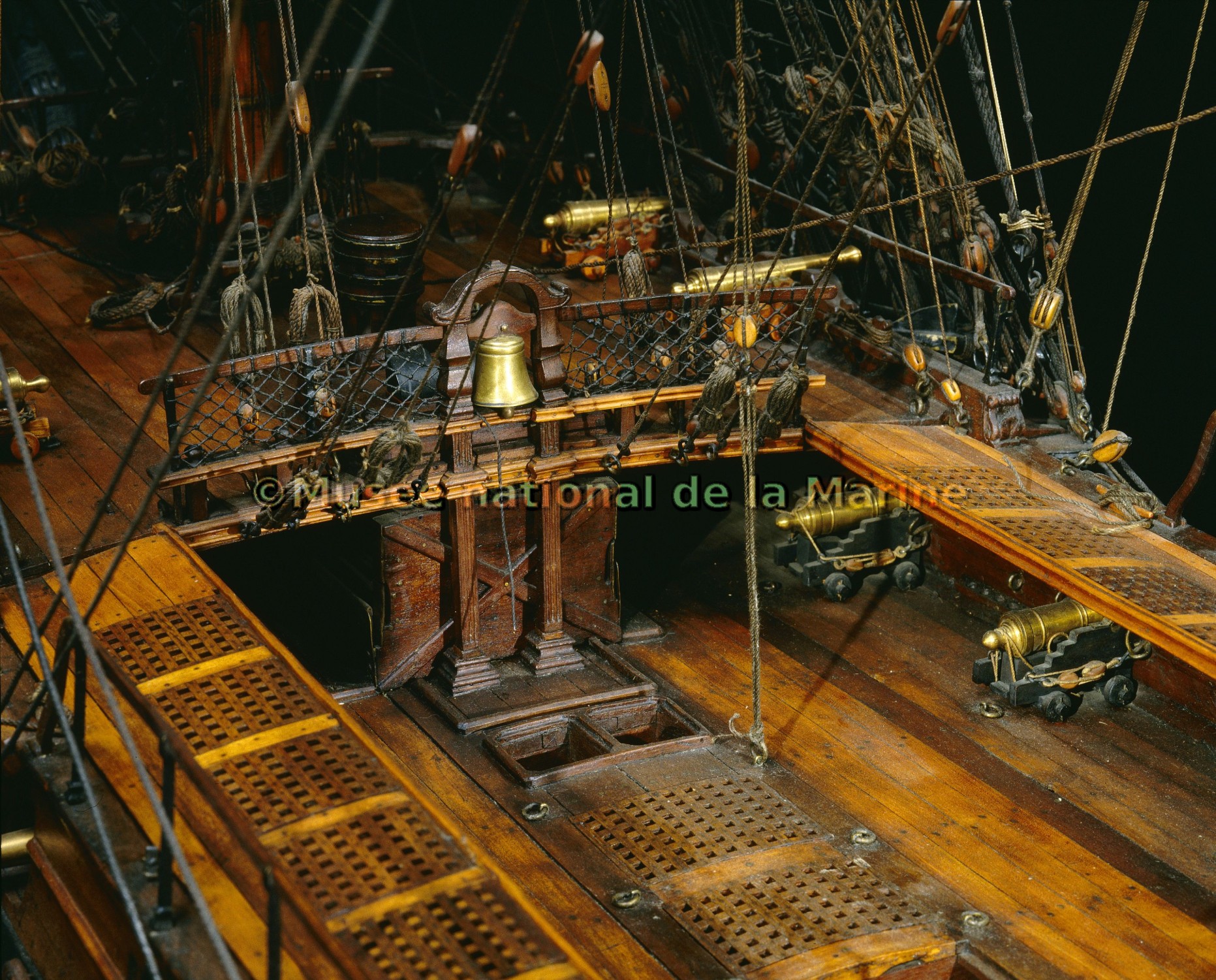 Artésien, vaisseau de 64 canons, 1765, détail du pont
