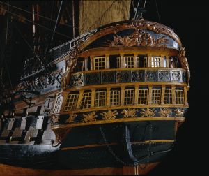 Artésien, vaisseau de 64 canons, 1765, poupe ; © Patrick Dantec