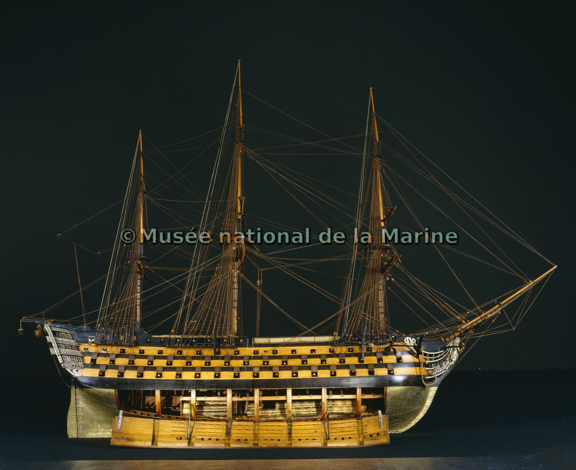 Océan, vaisseau de 118 canons, 1790, vue de profil