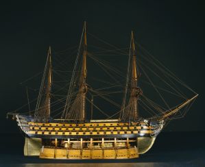 Océan, vaisseau de 118 canons, 1790, vue de profil ; © Patrick Dantec