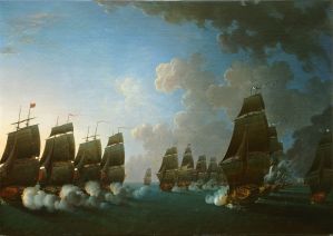 Combat de la Dominique, 17 avril 1780 (avant restauration) ; © Patrick Dantec