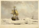 Les corvettes sortant de la banquise le 9 février 1838