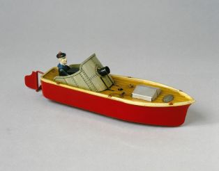Canonnière mécanique, bateau-jouet ; © Arnaud Fux