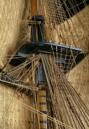Sans Pareil, vaisseau de 108 canons, 18e siècle (détail) ; © Patrick Dantec