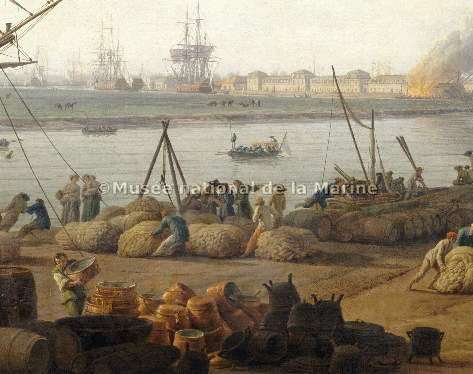 Vue du Port de Rochefort, prise du Magasin des Colonies (détail)