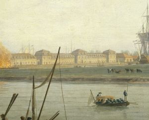 Vue du Port de Rochefort, prise du Magasin des Colonies, (détail : magasin particulier) ; © Patrick Dantec