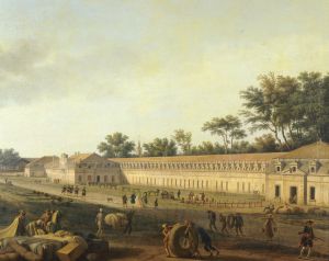Vue du Port de Rochefort, prise du Magasin des Colonies (détail : le bâtiment de la Corderie) ; © Patrick Dantec