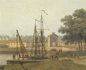 Vue du Port de Rochefort, prise du Magasin des Colonies, (détail : quai aux cordages) ; © Patrick Dantec