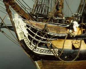 Triomphant, vaisseau de 74 canons, 1809, proue ; © Arnaud Fux