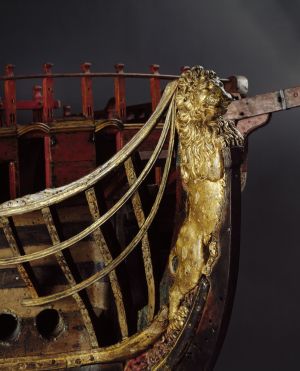 Royal, vaisseau 1720, figure de proue ; © Patrick Dantec