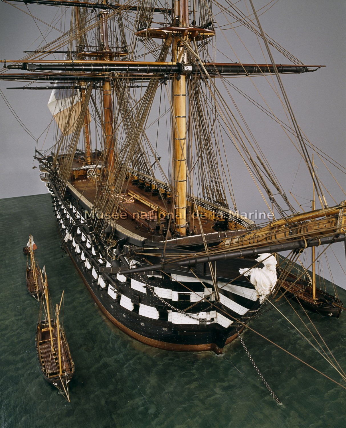 Valmy, vaisseau de 1er rang de 120 canons, 1847, vue plongeante