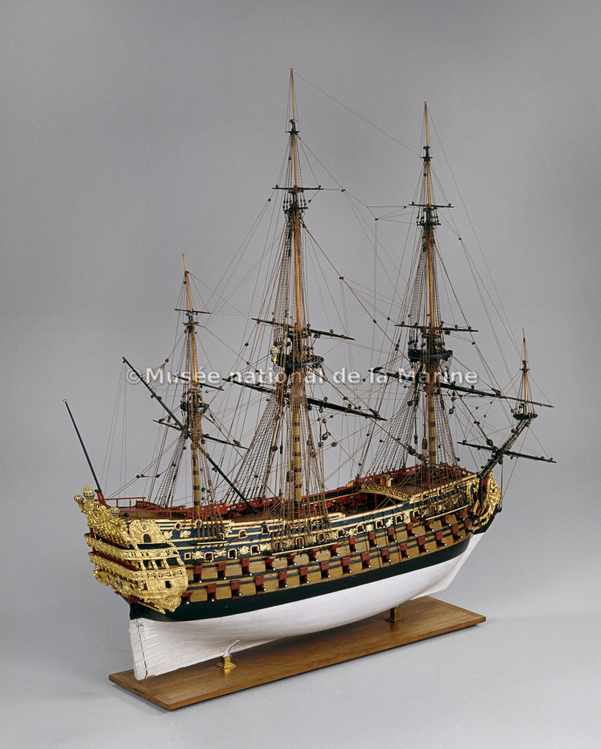 Louis XV, vaisseau de 110 canons, 1720-1725, vue de 3/4 arrière
