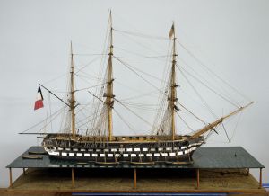 Tage, vaisseau de 2e rang de 100 canons, 1847, vue de travers tribord ; © Arnaud Fux