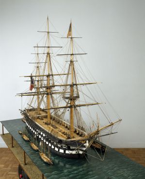 Tage, vaisseau de 2e rang de 100 canons, 1847, vue de 3/4 avant ; © Arnaud Fux
