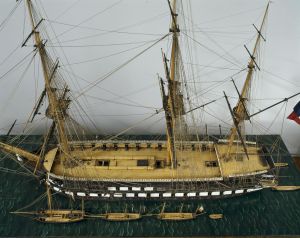 Tage, vaisseau de 2e rang de 100 canons, 1847, vue du dessus ; © Arnaud Fux