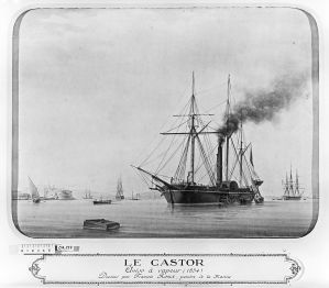 Castor, aviso à roues, 1834 ; © Arnaud Fux