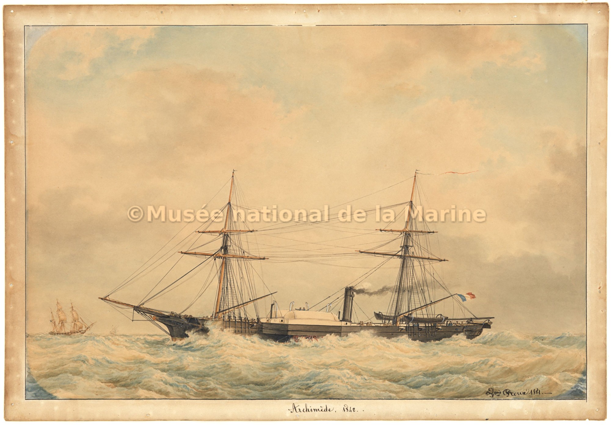 Archimède, corvette à vapeur, 1842