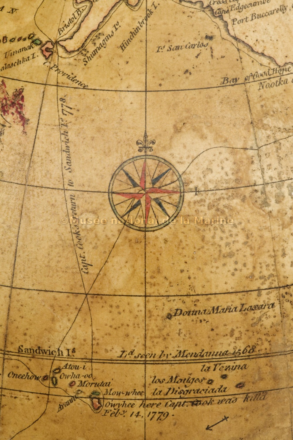 Globe terrestre détail