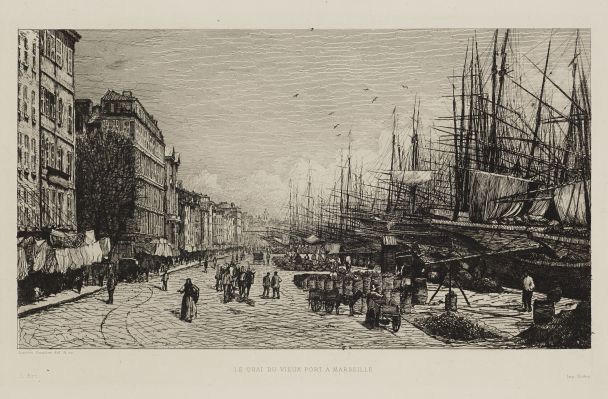 Le quai du vieux port à Marseille