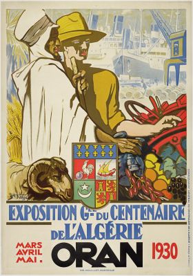 Exposition du centenaire de l'Algérie. Affiche d'exposition