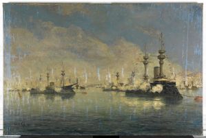 Escadre à Toulon, 14 juillet 1892" ; © Arnaud Fux