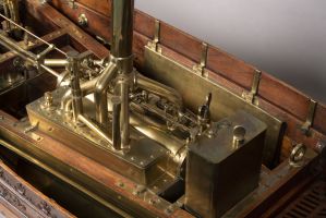 Bateau à vapeur ou pyroscaphe de Jouffroy d'Abbans ; © maurine tric