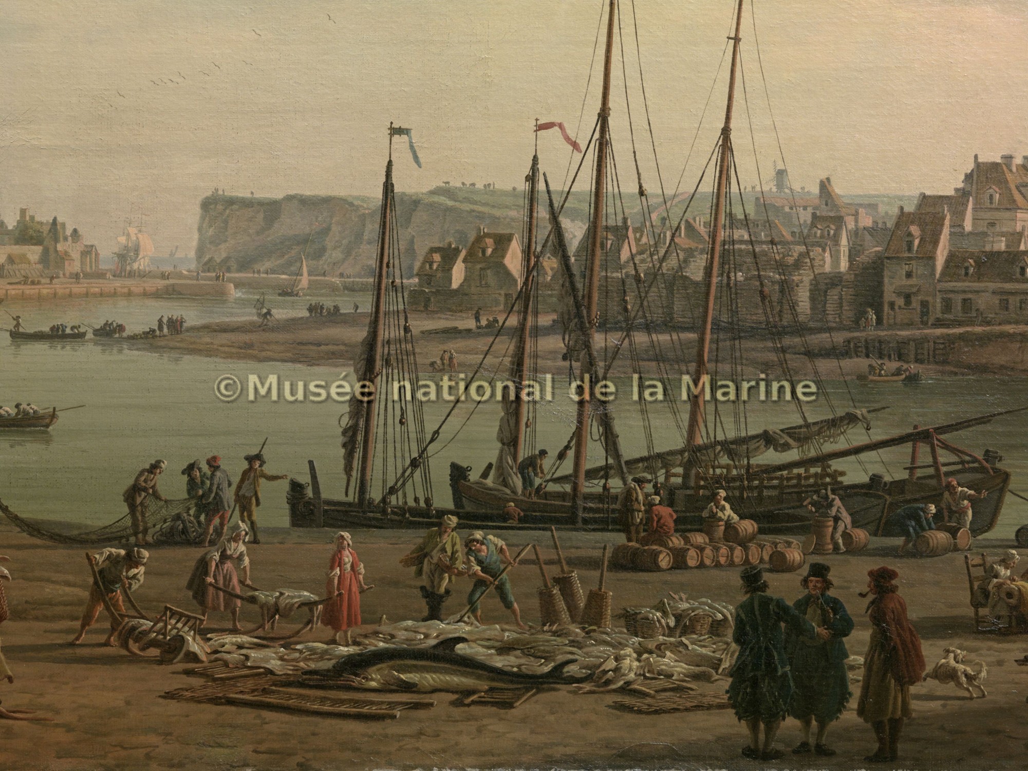 Vue du port de Dieppe (détail)