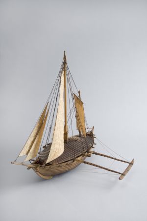 Dôni à balancier, caboteur, côte de Coromandel ; © Musée national de la Marine ; © Arnaud Fux