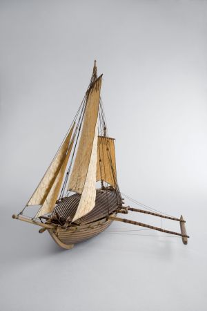 Dôni à balancier, caboteur, côte de Coromandel ; © Musée national de la Marine ; © Arnaud Fux